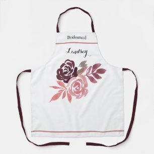 Dusty Roos Burgundy Bridesmaid Apron Schort