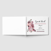 Dusty Roos Burgundy Floral Wedding Guest Book Gastenboek (Volledig)