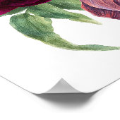 Dusty Roos & Burgundy Floral Wedding Welcome Sign Poster (Hoek)