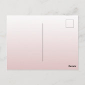 Dusty roos burgundy florals bruiloft briefkaart (Achterkant)