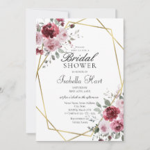 Dusty Roos Burgundy Gold Floral Vrijgezellenfeest