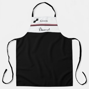 Dusty Roos Burgundy Groom Wedding Schort