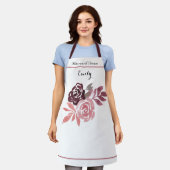 Dusty Roos Burgundy Matron van Honor Apron Schort (Gedragen)