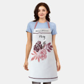 Dusty Roos Burgundy Moeder van Groom Apron Schort (Gedragen)
