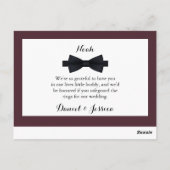 Dusty Roos Burgundy Ring Bearer Request Kaart (Achterkant)