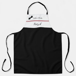 Dusty Roos Burgundy Vader van Bride Wedding Apron Schort