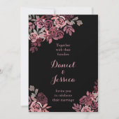 Dusty Roos Burgundy Weddenschap Kaart (Voorkant)