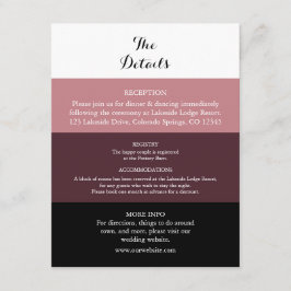 Dusty Roos Burgundy Wedding Details Kaart