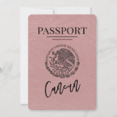 Dusty Roos Cancun Passport Wedding Kaart (Achterkant)