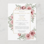 Dusty Roos Celebration of Life Funeral Invitation Aankondigingskaart (Voorkant)