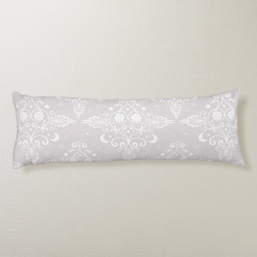 Dusty Roos Celestial Damask Boho Pattern Lichaamskussen (Achterkant)