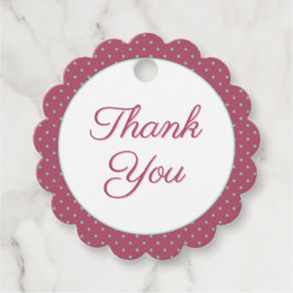 Dusty Roos Confetti Polka Dot Dank u Bedankjes Labels