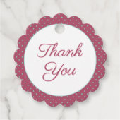 Dusty Roos Confetti Polka Dot Dank u Bedankjes Labels (Voorkant)