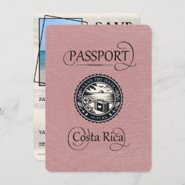 Dusty Roos Costa Rica Passport Save The Date