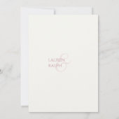 Dusty Roos & Cream Script bruiloft uitnodiging (Achterkant)