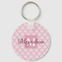 Dusty Roos Damask Lace Pattern Monogram & Name