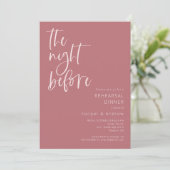 Dusty Roos de avond voor repetitie diner Kaart (Staand voorkant)