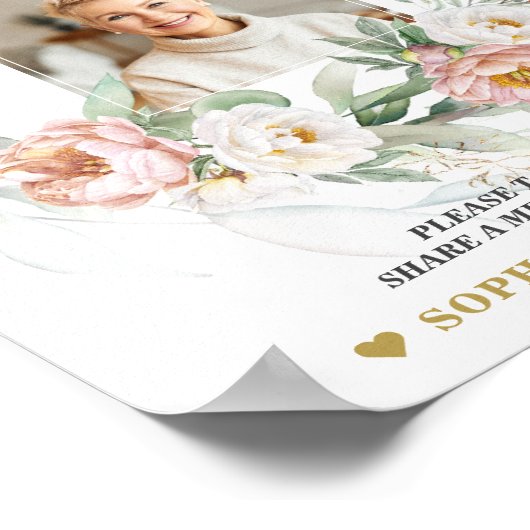 Dusty Roos deelt een Memory Funeral Kaart Sign Poster (Hoek)