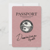 Dusty Roos Dominicaanse Republiek Paspoort Save The Date (Voorkant)