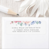 Dusty Roos Dusty Blue Floral Wedding Label (Insitu)