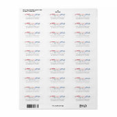 Dusty Roos Dusty Blue Floral Wedding Label (Full Sheet)