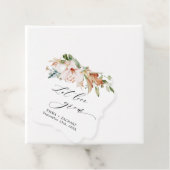 Dusty Roos Earthy Blooms, Let Love Grow, Weddensch Bedankjes Labels (In situ)