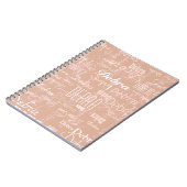 Dusty Roos Editable Name all-over-print Notitieboek (Linkerzijde)