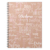 Dusty Roos Editable Name all-over-print Notitieboek (Voorkant)