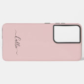 Dusty Roos Eenvoudig Minimalistisch Script Aangepa Samsung Galaxy Hoesje (Linkerkant)