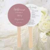 Dusty Roos Eenvoudig Wedding Ceremony Programma Handwaaier