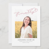 Dusty Roos eindelijk Foto Afstuderen kondiging Kaart (Voorkant)