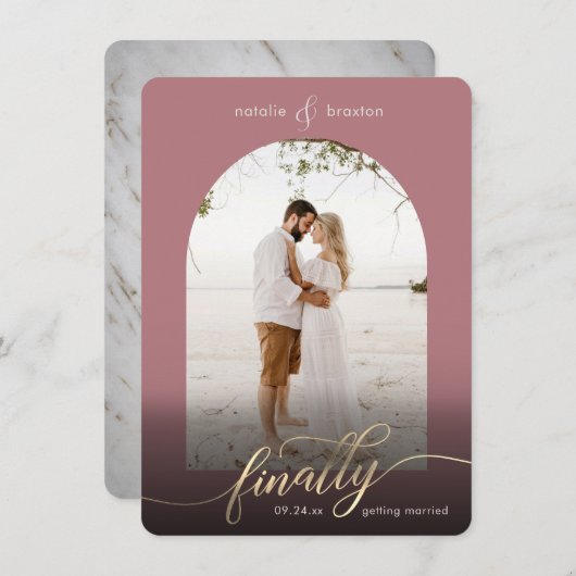 Dusty Roos Eindelijk getrouwd en venster foto Save The Date (Voorkant / Achterkant)