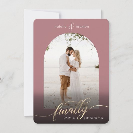 Dusty Roos Eindelijk getrouwd en venster foto Save The Date (Voorkant)