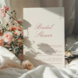 Dusty Roos Elegant Calligrafie Vrijgezellenfeest Kaart<br><div class="desc">Elegante kalligrafie stoffig roos script moderne bruids douche uitnodiging.</div>