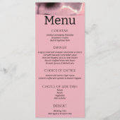 Dusty Roos en Black Modern Wedding Menu (Voorkant)