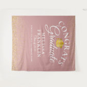 Dusty Roos en Gold Afstuderen foto-achtergrond Wandkleed (Voorkant (horizontaal))