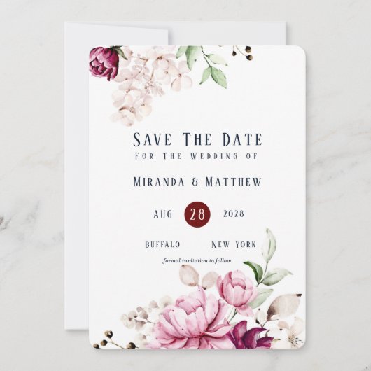 Dusty Roos en roze pony sla de datumkaarten op Kaart (Voorkant)