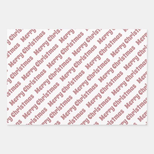 Dusty roos en witte bomen inpakpapier vel (Voorkant 3)