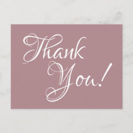 Dusty Roos en witte kalligrafie Hartelijk dank Briefkaart