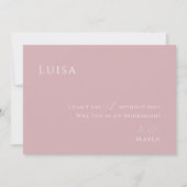 Dusty Roos | Faded foto Bridesmaid-voorstel Kaart (Achterkant)