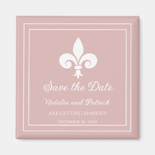 Dusty Roos Fleur de Lis Save the Date Magnet