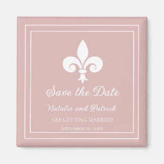 Dusty Roos Fleur de Lis Save the Date Magnet