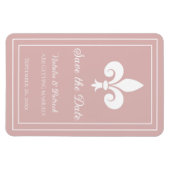 Dusty Roos Fleur de Lis Save the Date Magnet Magneet (Horizontaal)
