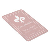 Dusty Roos Fleur de Lis Save the Date Magnet Magneet (Rechterzijde)