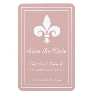 Dusty Roos Fleur de Lis Save the Date Magnet Magneet