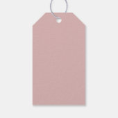 Dusty Roos Fleur de Lis Wedding Gift Labels Cadeaulabel (Achterkant)
