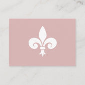Dusty Roos Fleur de Lis Wedding Place Plaatskaartje (Achterkant)