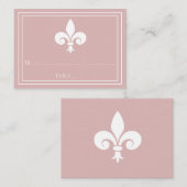 Dusty Roos Fleur de Lis Wedding Place Plaatskaartje (Voorkant / Achterkant)
