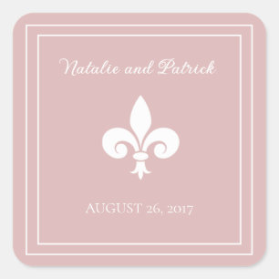 Dusty Roos Fleur de Lis Wedding Stickers