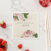 Dusty Roos Floral Birthday Servet (Insitu)